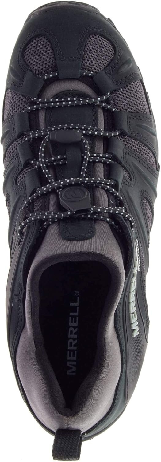 image:imageMerrell Mens Chameleon 8 Stretch Tactical Work Shoes Waterproof Nubuck amp Mesh Upper UltraLightweight Hiking Combat BootsBlackGrey