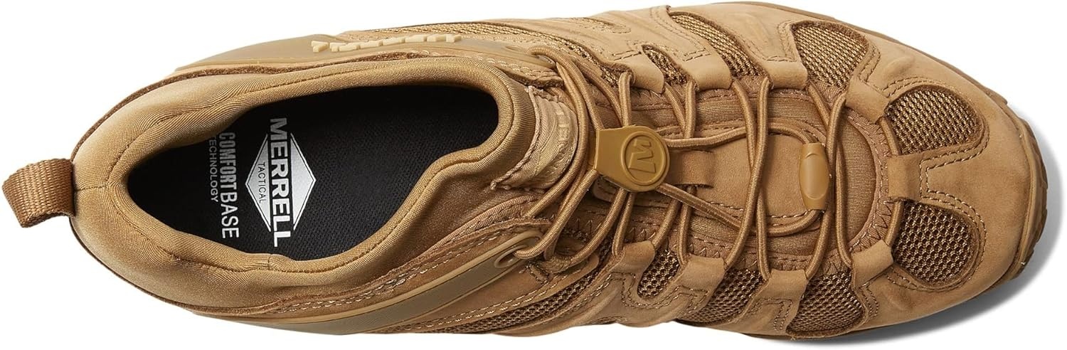 image:imageMerrell Mens Chameleon 8 Stretch Tactical Work Shoes Waterproof Nubuck amp Mesh Upper UltraLightweight Hiking Combat BootsCoyote