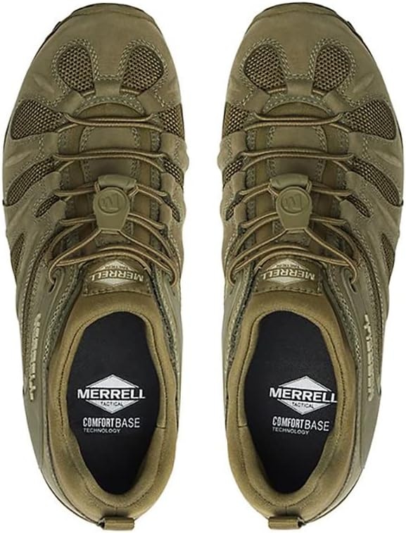 image:imageMerrell Mens Chameleon 8 Stretch Tactical Work Shoes Waterproof Nubuck amp Mesh Upper UltraLightweight Hiking Combat BootsDark Olive