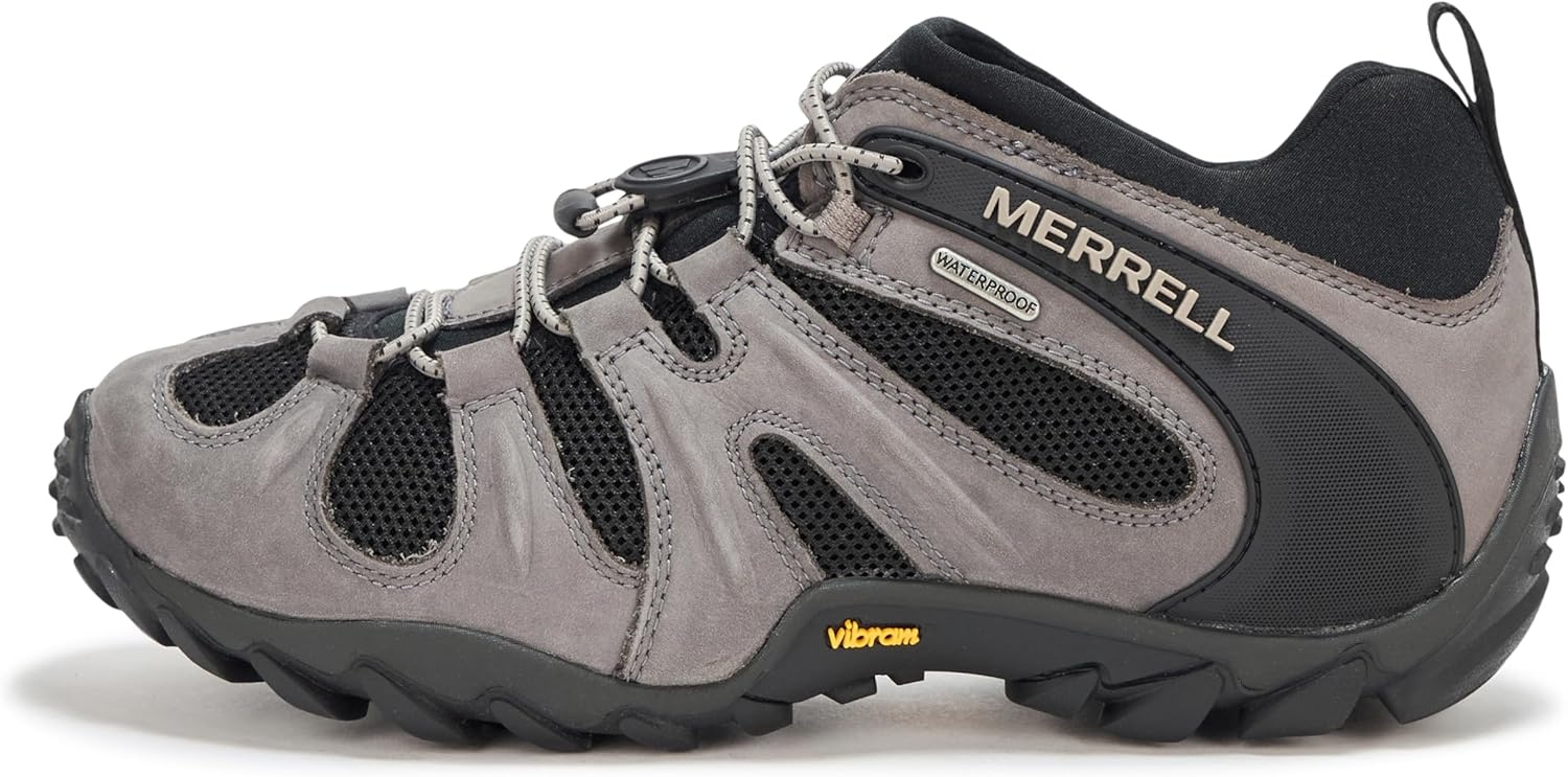 image:imageMerrell Mens Chameleon 8 Stretch Tactical Work Shoes Waterproof Nubuck amp Mesh Upper UltraLightweight Hiking Combat BootsNew Charcoal