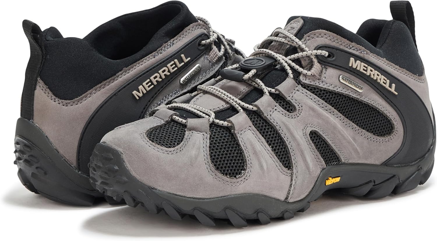 image:imageMerrell Mens Chameleon 8 Stretch Tactical Work Shoes Waterproof Nubuck amp Mesh Upper UltraLightweight Hiking Combat BootsNew Charcoal