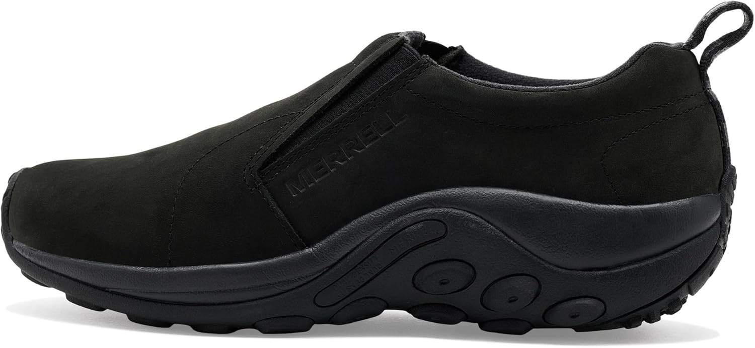 image:imageMerrell Mens Jungle Leather SlipOn ShoeBlackBlack