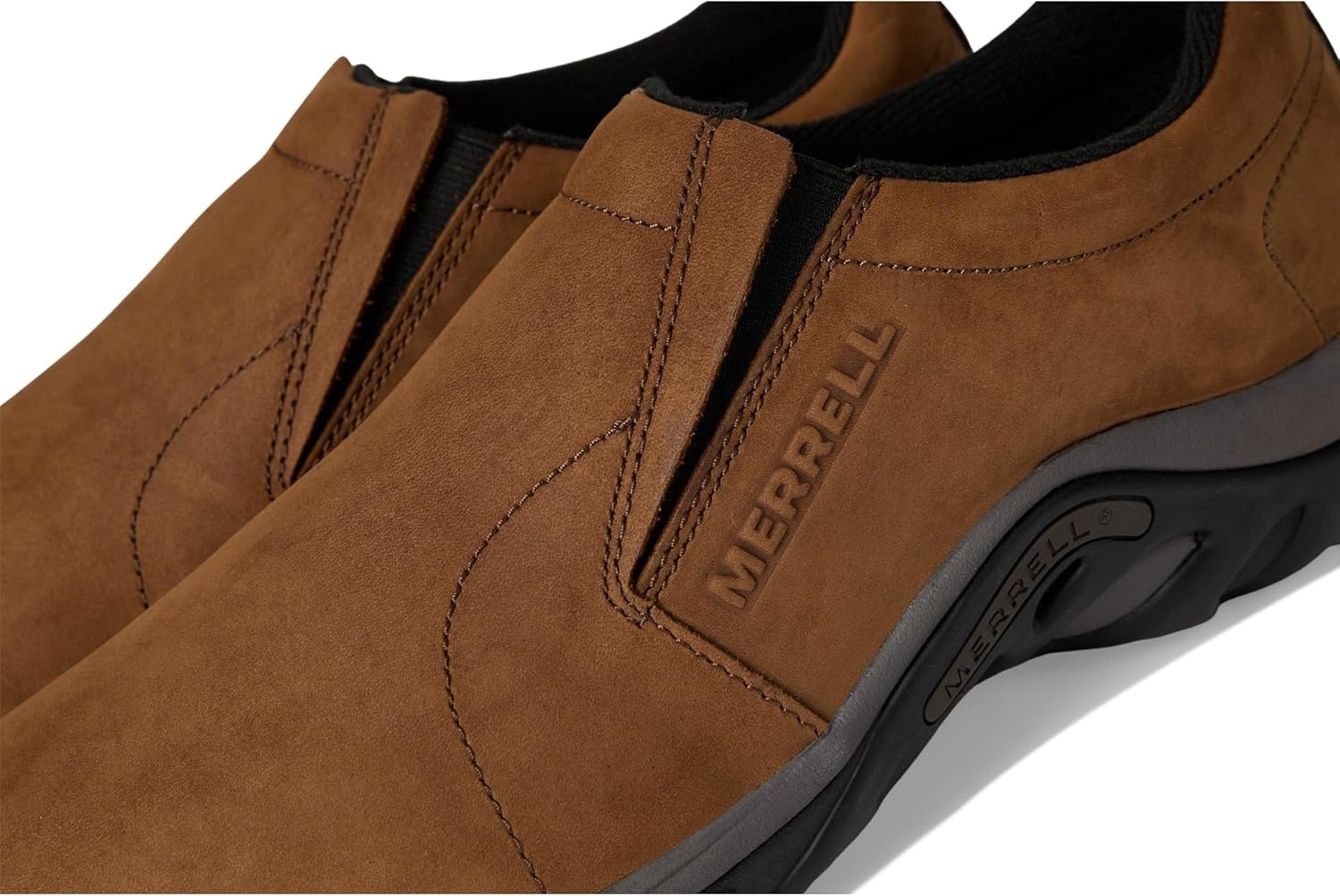 image:imageMerrell Mens Jungle Leather SlipOn ShoeNew Brown