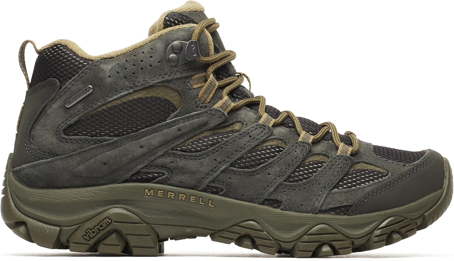 image:imageMerrell Mens Moab 3 Mid Waterproof Hiking BootsBlackBeluga