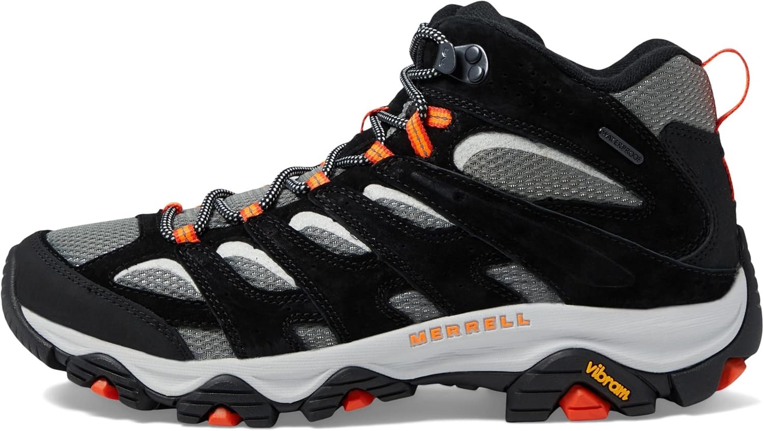 image:imageMerrell Mens Moab 3 Mid Waterproof Hiking BootsBlackTangerine