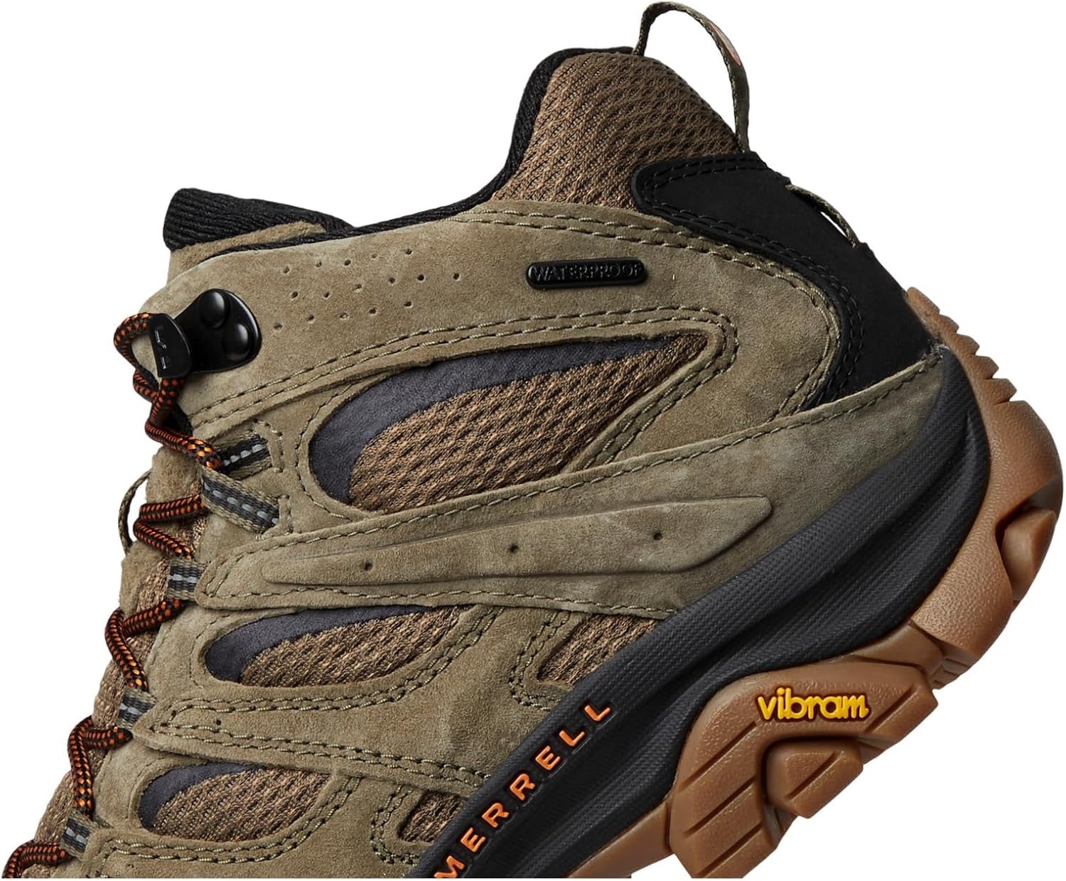 image:imageMerrell Mens Moab 3 Mid Waterproof Hiking BootsNew OliveGum