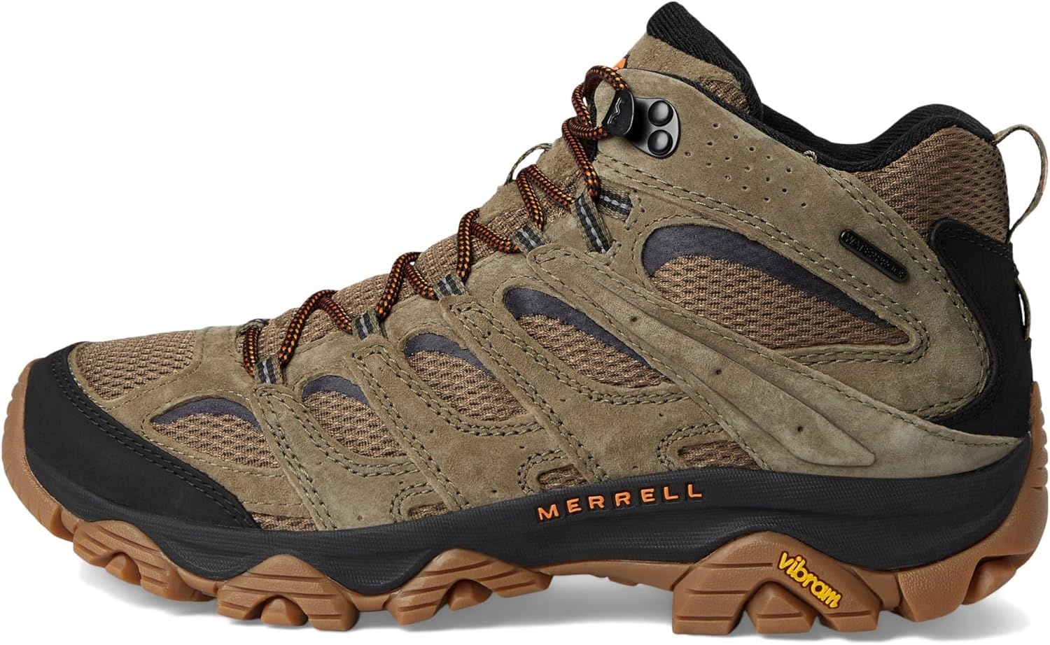 image:imageMerrell Mens Moab 3 Mid Waterproof Hiking BootsNew OliveGum