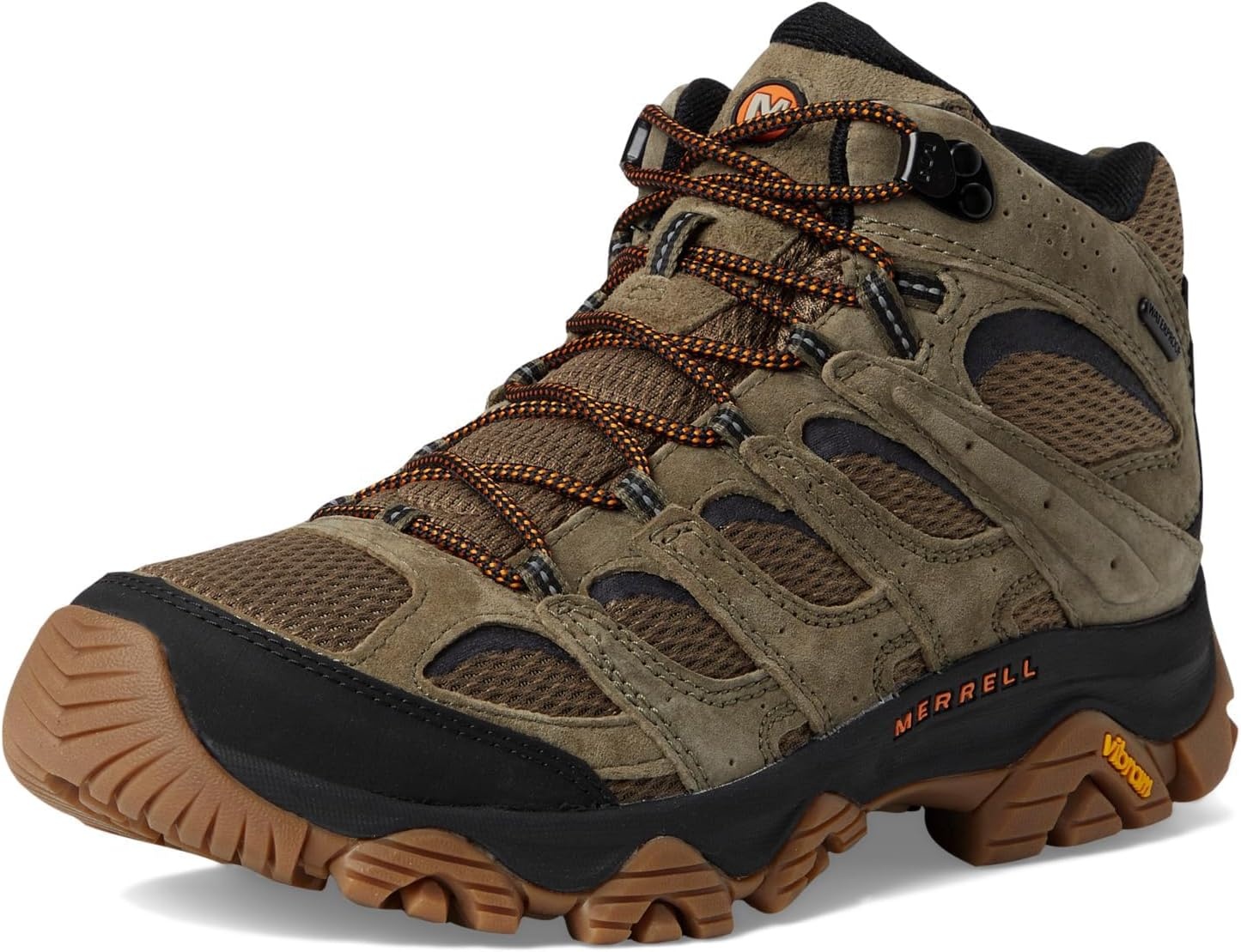 image:imageMerrell Mens Moab 3 Mid Waterproof Hiking BootsNew OliveGum