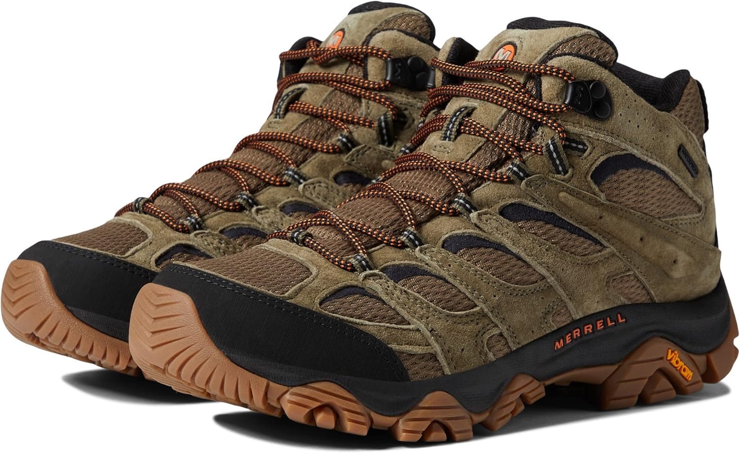 image:imageMerrell Mens Moab 3 Mid Waterproof Hiking BootsOliveGum