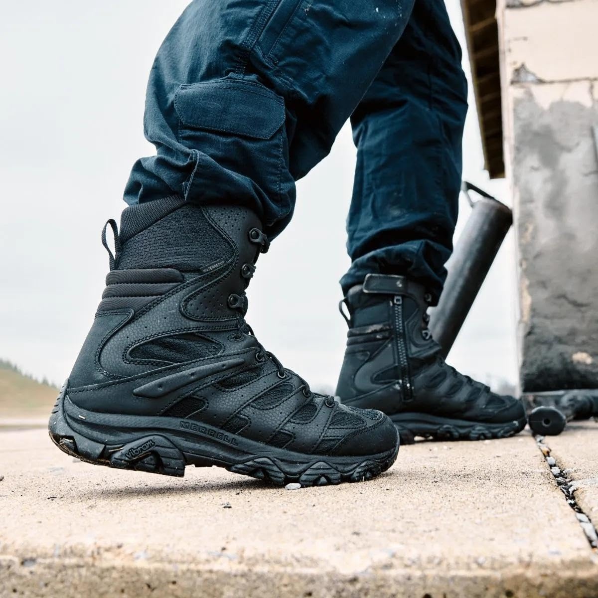 image:imageMerrell mens Moab 3 8 Inch Tactical Zip Waterproof BootBlack