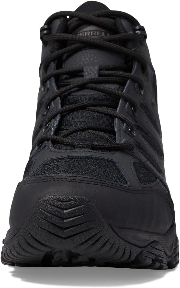 image:imageMerrell mens Moab 3 Tactical Mid Waterproof Boots Coated Leather amp Mesh Upper Combat Hiking Work ShoesBlack