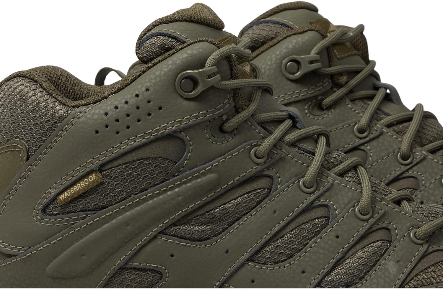 image:imageMerrell mens Moab 3 Tactical Mid Waterproof Boots Coated Leather amp Mesh Upper Combat Hiking Work ShoesDark Olive