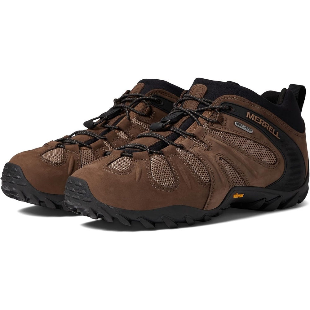 image:imageMerrell Mens Chameleon 8 Stretch Tactical Work Shoes Waterproof Nubuck amp Mesh Upper UltraLightweight Hiking Combat BootsEarth