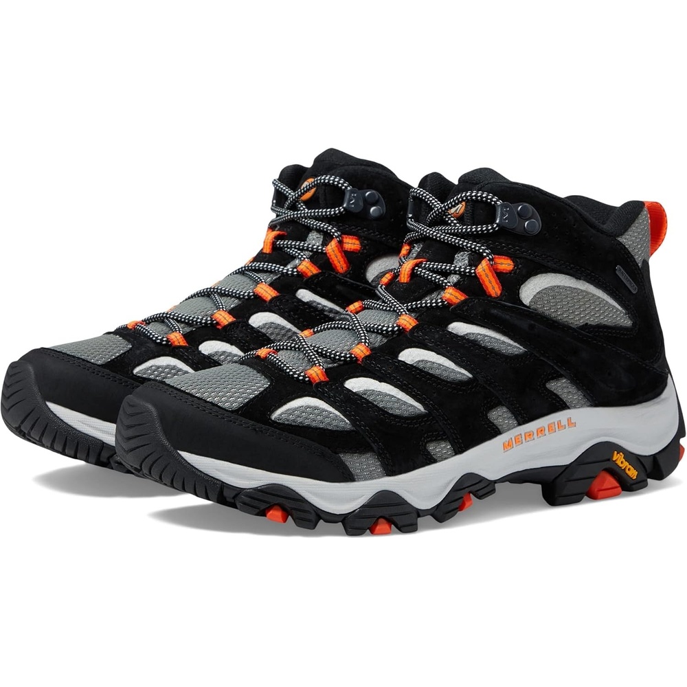 image:imageMerrell Mens Moab 3 Mid Waterproof Hiking BootsBlackTangerine