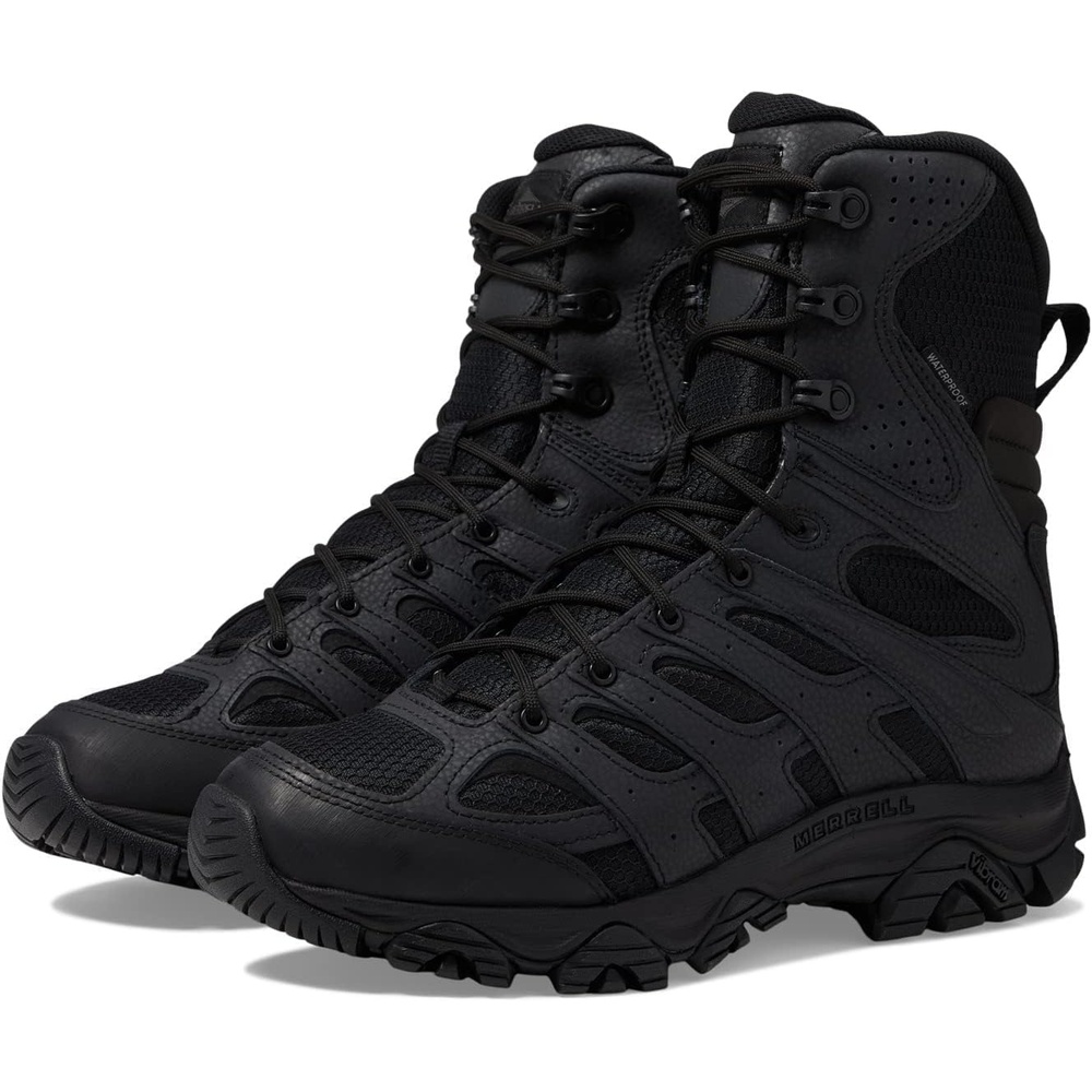 image:imageMerrell mens Moab 3 8 Inch Tactical Zip Waterproof BootBlack