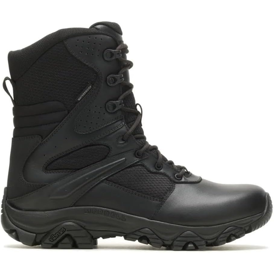 image:imageMerrell mens Moab 3 8 Inch Tactical Zip Waterproof BootBlack New