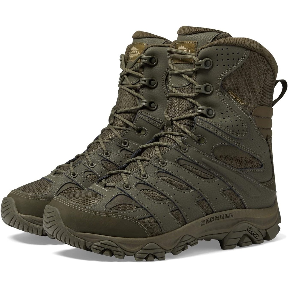 image:imageMerrell mens Moab 3 8 Inch Tactical Zip Waterproof BootDark Olive