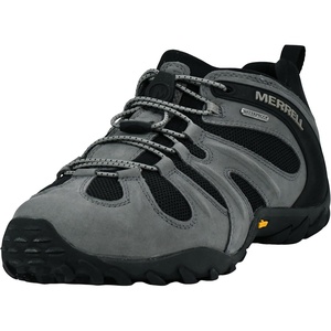 Merrell Men’s Chameleon 8 Stretch Tactical Work Shoes, Waterproof Nubuck & Mesh Upper Ultra-Lightweight Hiking Combat Boots(Charcoal)