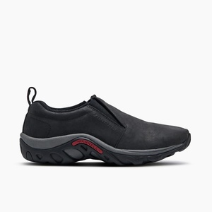 Merrell Men’s Jungle Leather Slip-On Shoe(Black Nubuck)