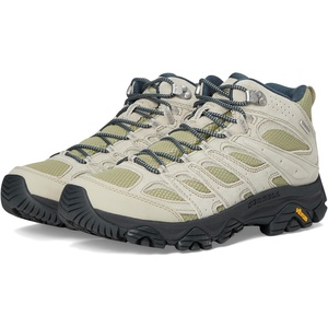 Merrell Men’s Moab 3 Mid Waterproof Hiking Boots(Talc)
