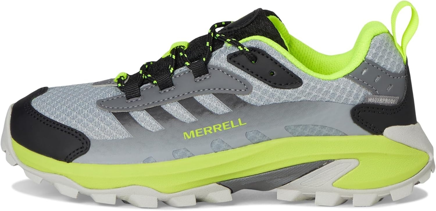 image:imageMerrell Girls Moab Speed 2 Low Waterproof Little KidBig KidGreyBlackCitron