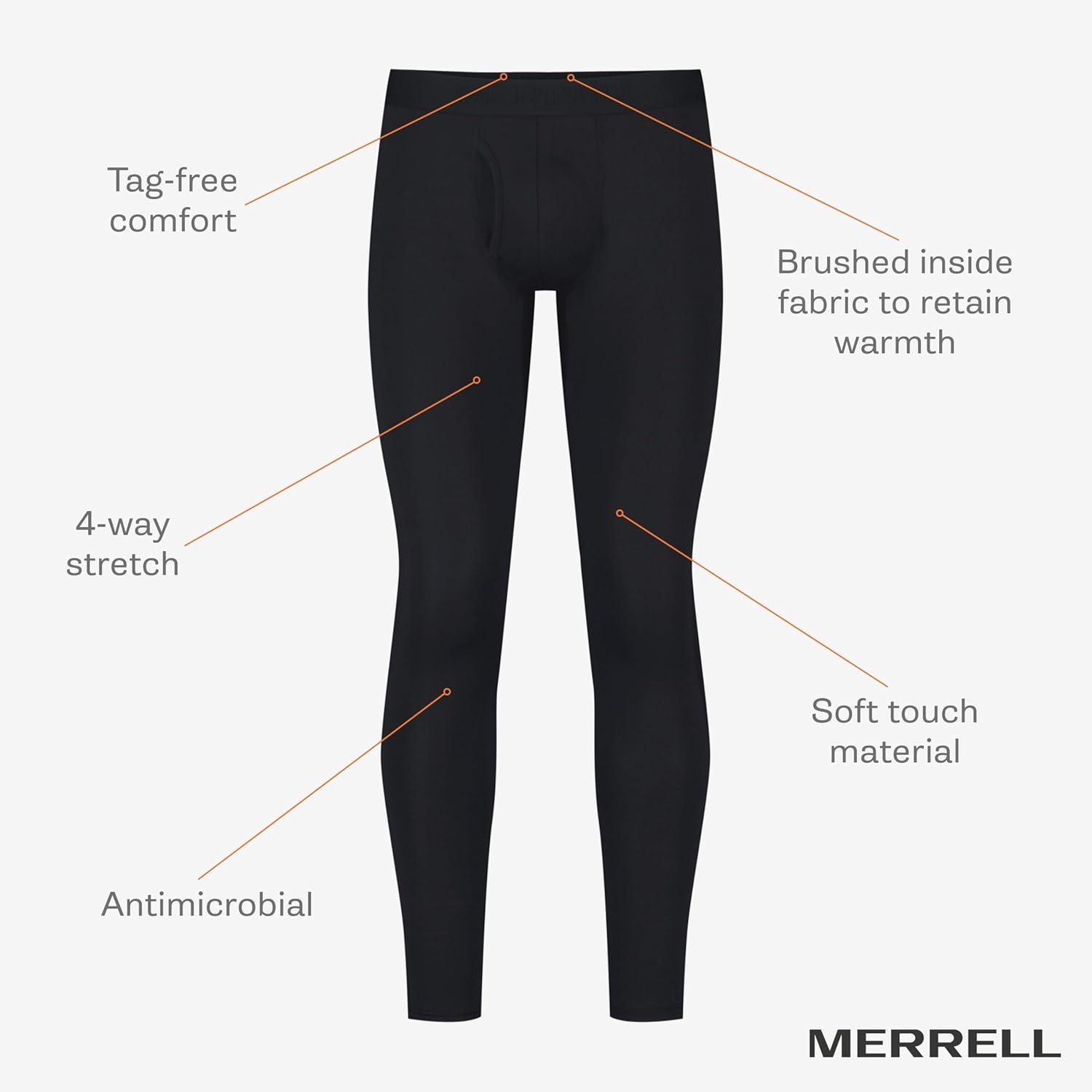image:imageMerrell Mens Colton Base Layer PantBlack