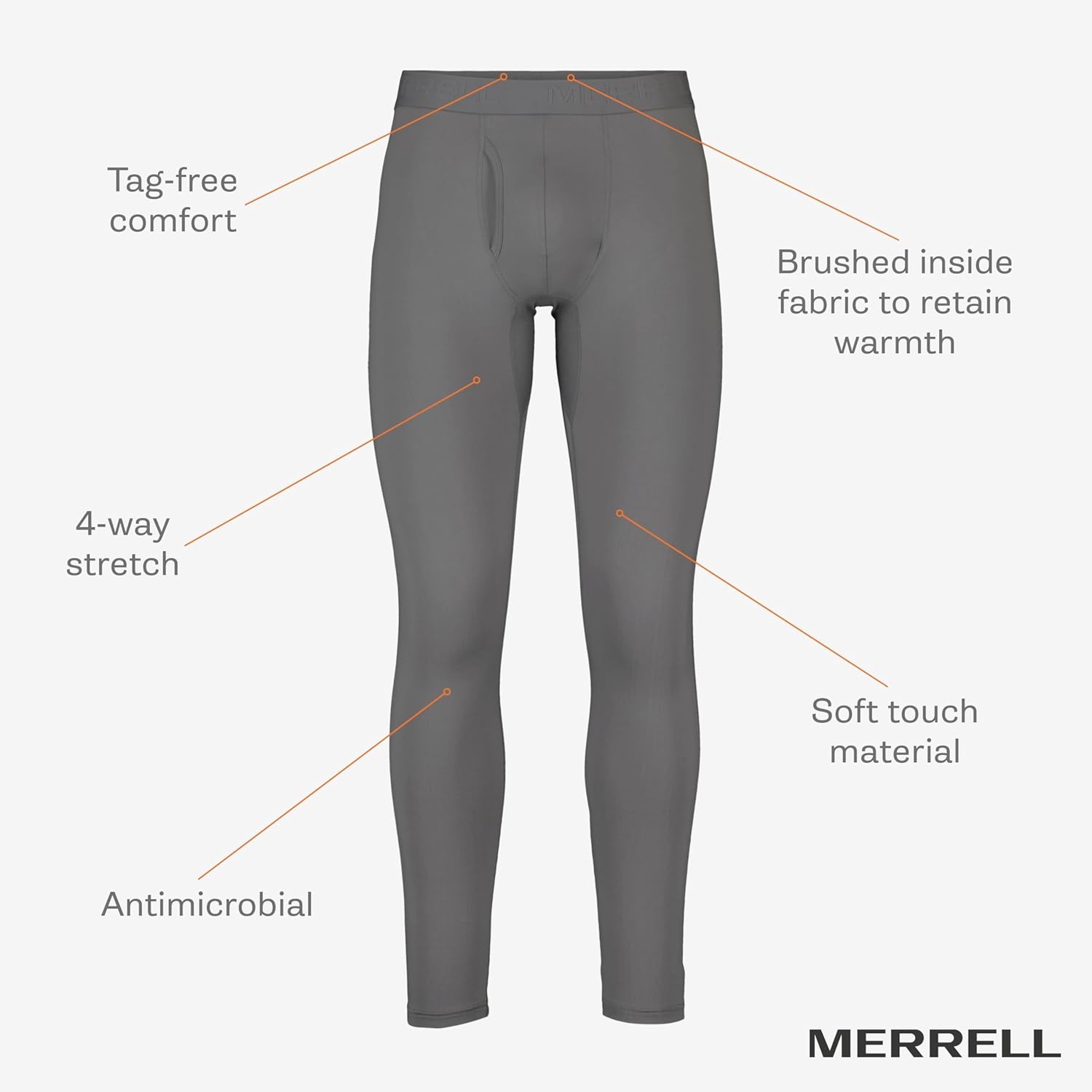 image:imageMerrell Mens Colton Base Layer PantGrey