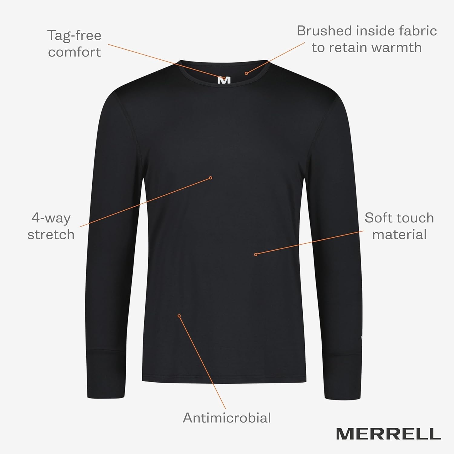 image:imageMerrell Mens Colton Base Layer TopBlack