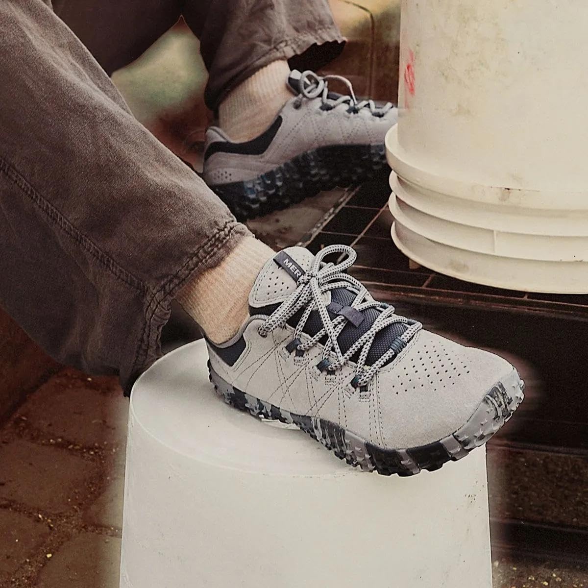 image:imageMerrell Mens Wrapt SneakersBirch White