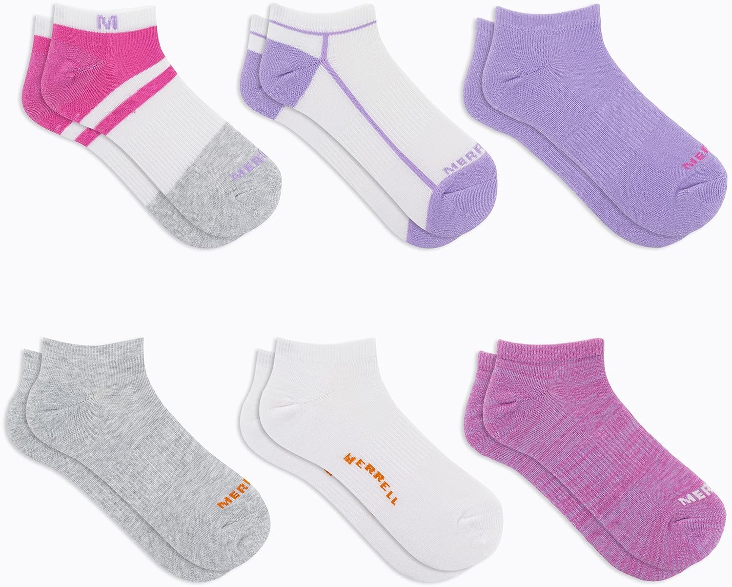 image:imageMerrell Mens and Womens Wool Everyday Hiking Socks 3 Pair Pack Cushion Arch Support amp Moisture WickingPink Assorted 6 Pairs