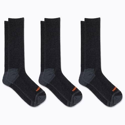 image:imageMerrell Repreve Cushioned Hiker Crew Socks 3 PairBlack
