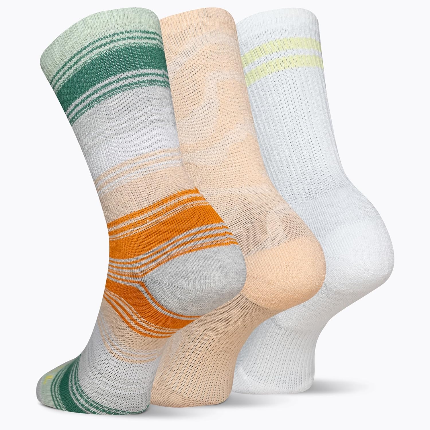 image:imageMerrell Repreve Cushioned Hiker Crew Socks 3 PairPeach Assorted