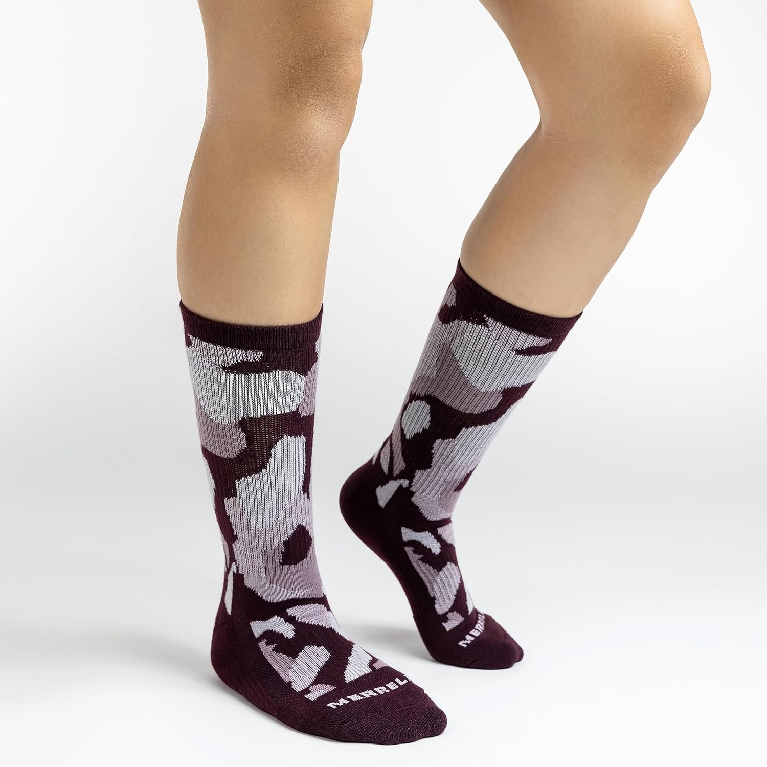 image:imageMerrell Repreve Cushioned Hiker Crew Socks 3 PairPurple Assorted