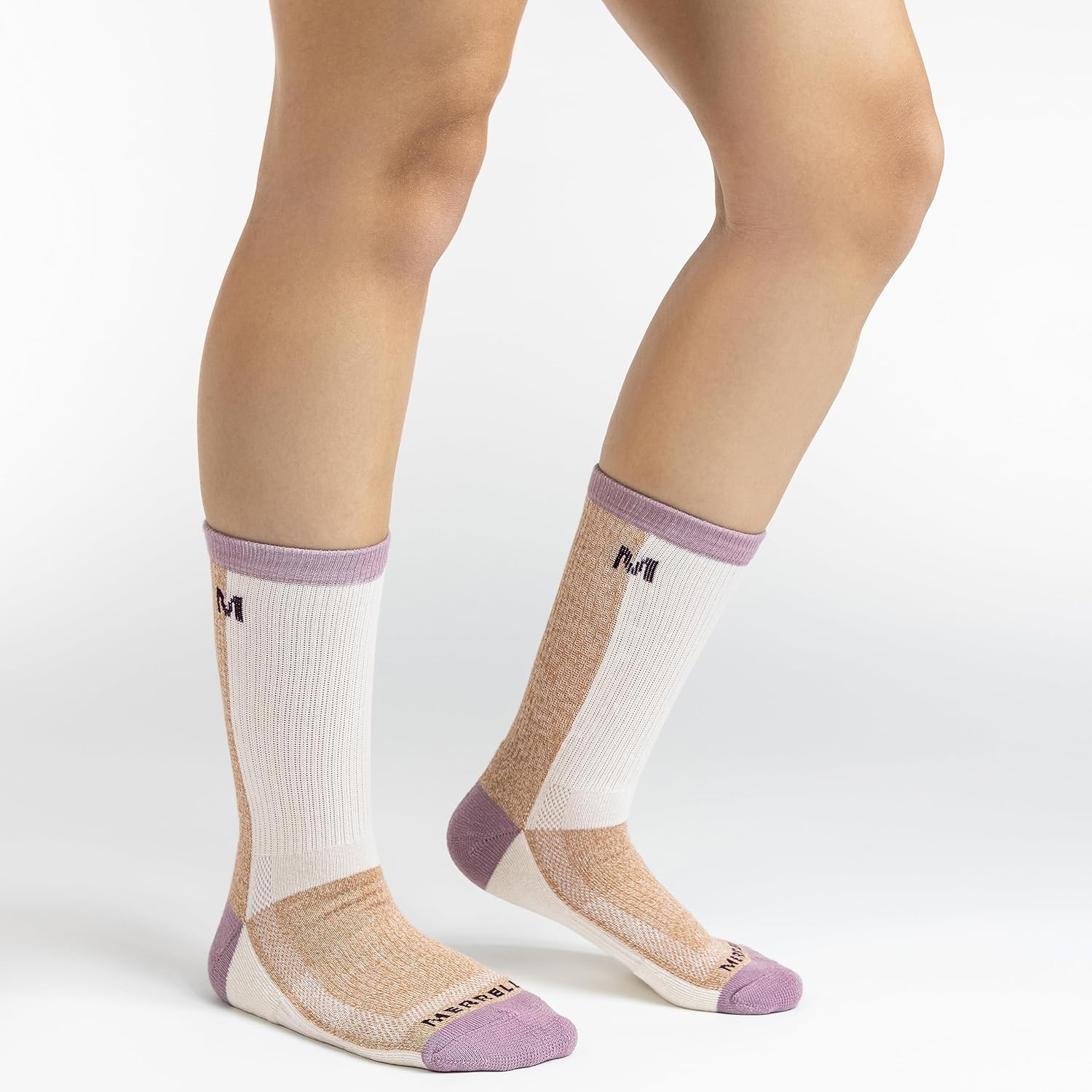 image:imageMerrell Repreve Cushioned Hiker Crew Socks 3 PairPurple Assorted