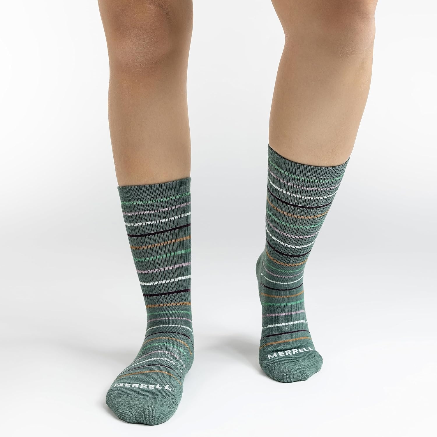 image:imageMerrell Repreve Cushioned Hiker Crew Socks 3 PairPurple Assorted