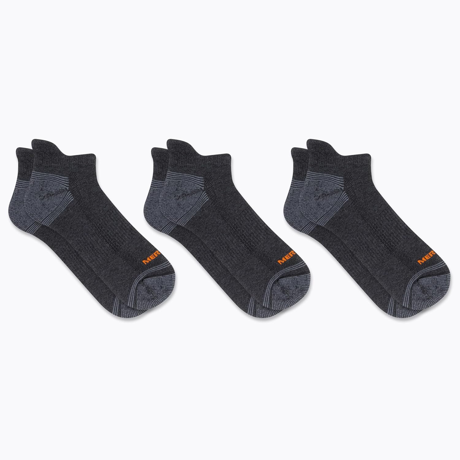 image:imageMerrell Unisex Adult Cushioned Low Cut Tab Socks 3PairBlack