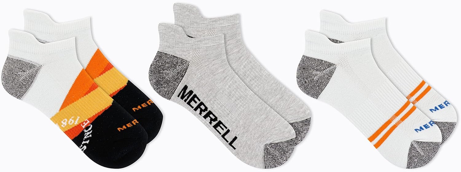 image:imageMerrell Unisex Adult Cushioned Low Cut Tab Socks 3PairBlack Hike on