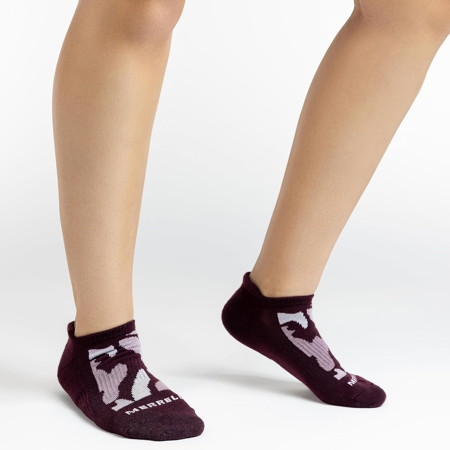 image:imageMerrell Unisex Adult Cushioned Low Cut Tab Socks 3PairPurple Assorted