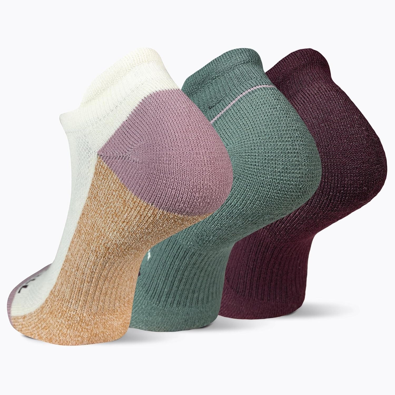 image:imageMerrell Unisex Adult Cushioned Low Cut Tab Socks 3PairPurple Assorted