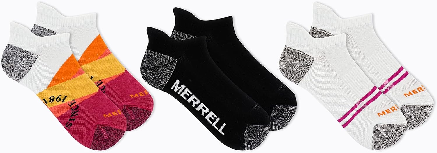image:imageMerrell Unisex Adult Cushioned Low Cut Tab Socks 3PairPurple Hike on