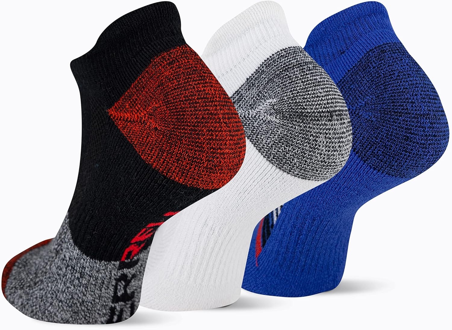image:imageMerrell Unisex Adult Cushioned Low Cut Tab Socks 3PairRed Assorted