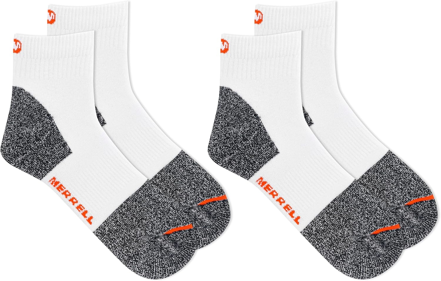image:imageMerrell Unisex Adult Mens and Womens Cotton Safety Work Ankle Socks 2 Pairs Breathable Blister PreventionWhite