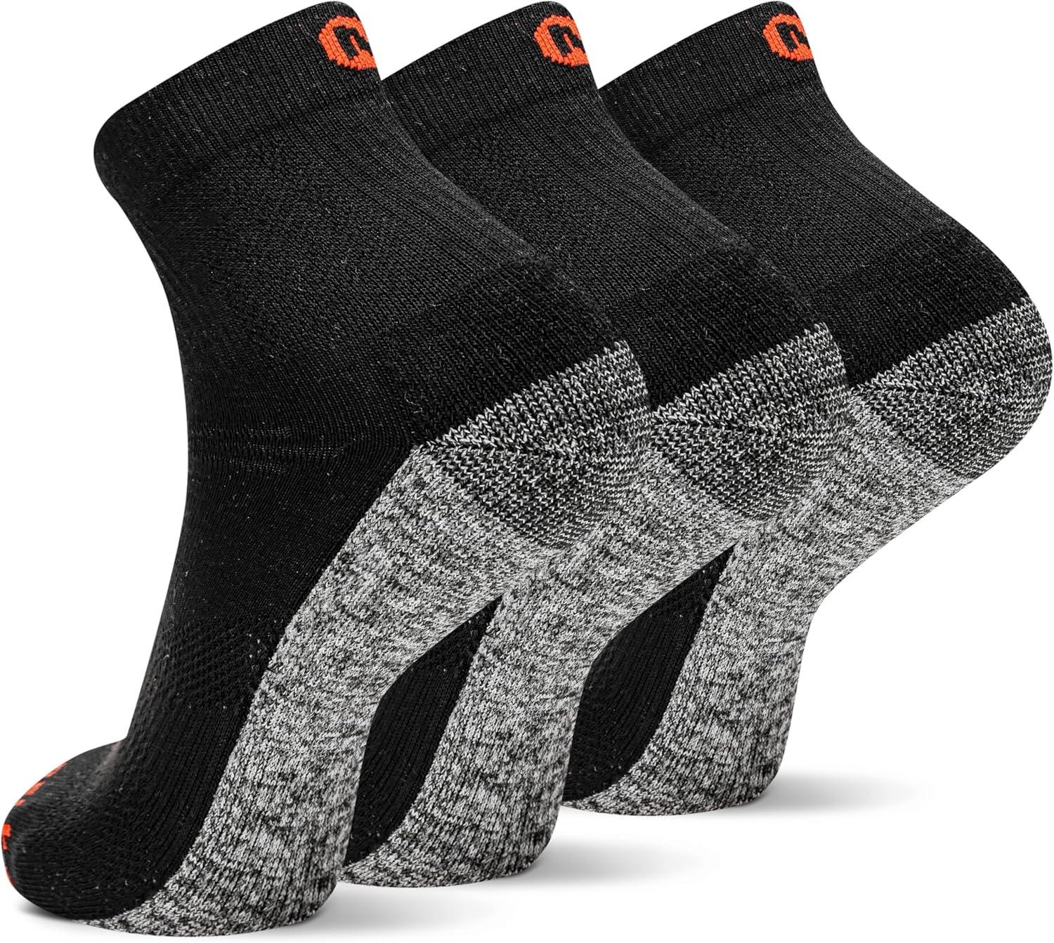 image:imageMerrell Unisex Adult Mens and Womens Lightweight Work Ankle Socks 3 Pairs Repreve With Durable ReinforcementBlack