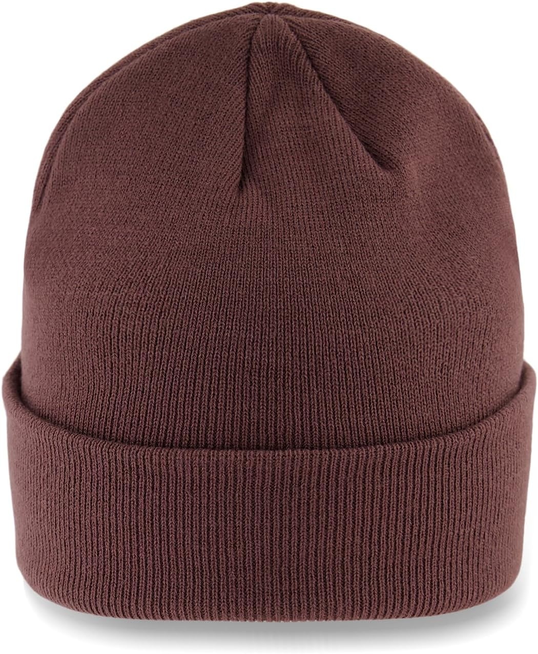 image:imageMerrell Unisex Adult Patch Beanie Classic DoubleLayer Knit Hat with Cuff for Slopes amp City WarmthEggplant