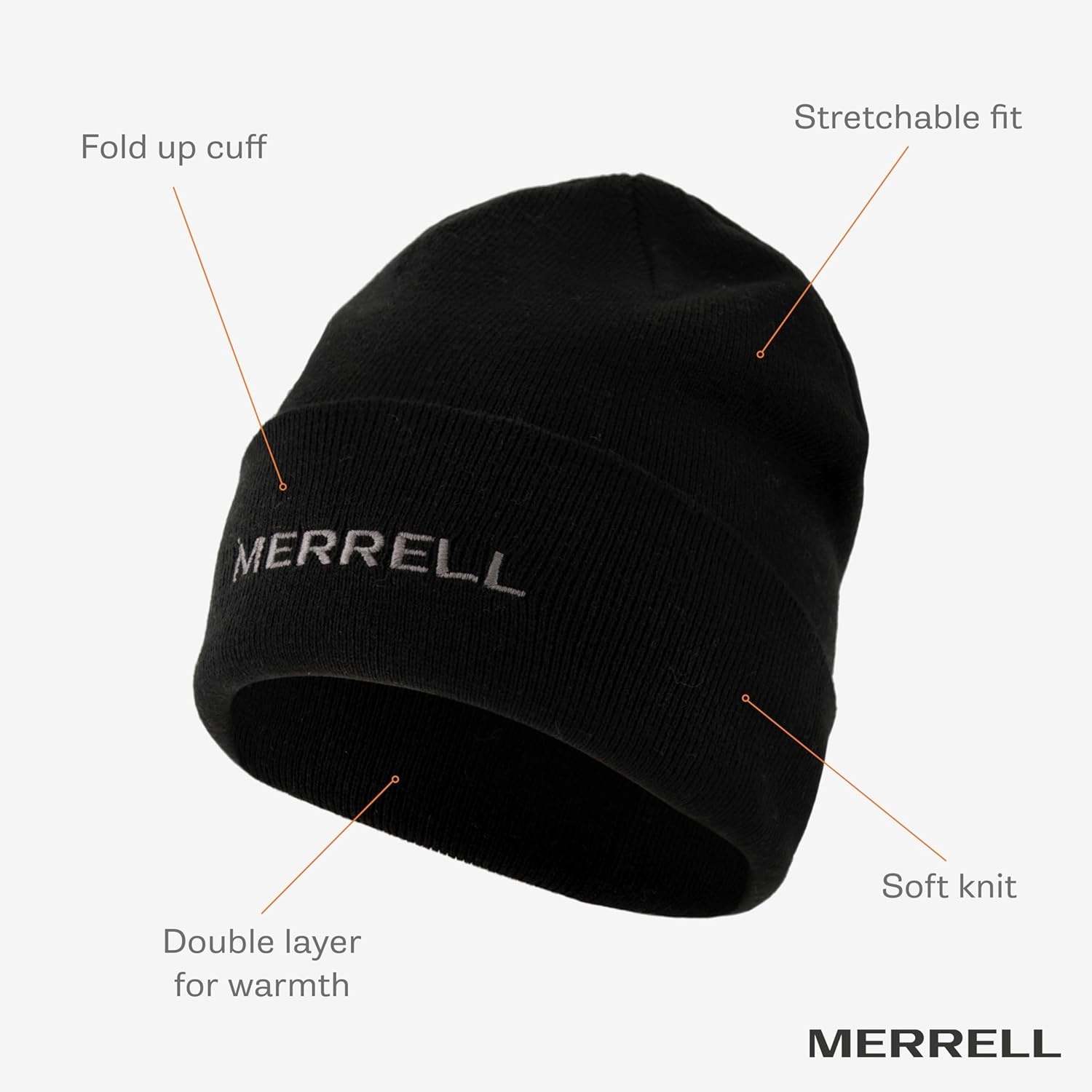 image:imageMerrell Unisex Adult Powell Core Logo BeanieBlack