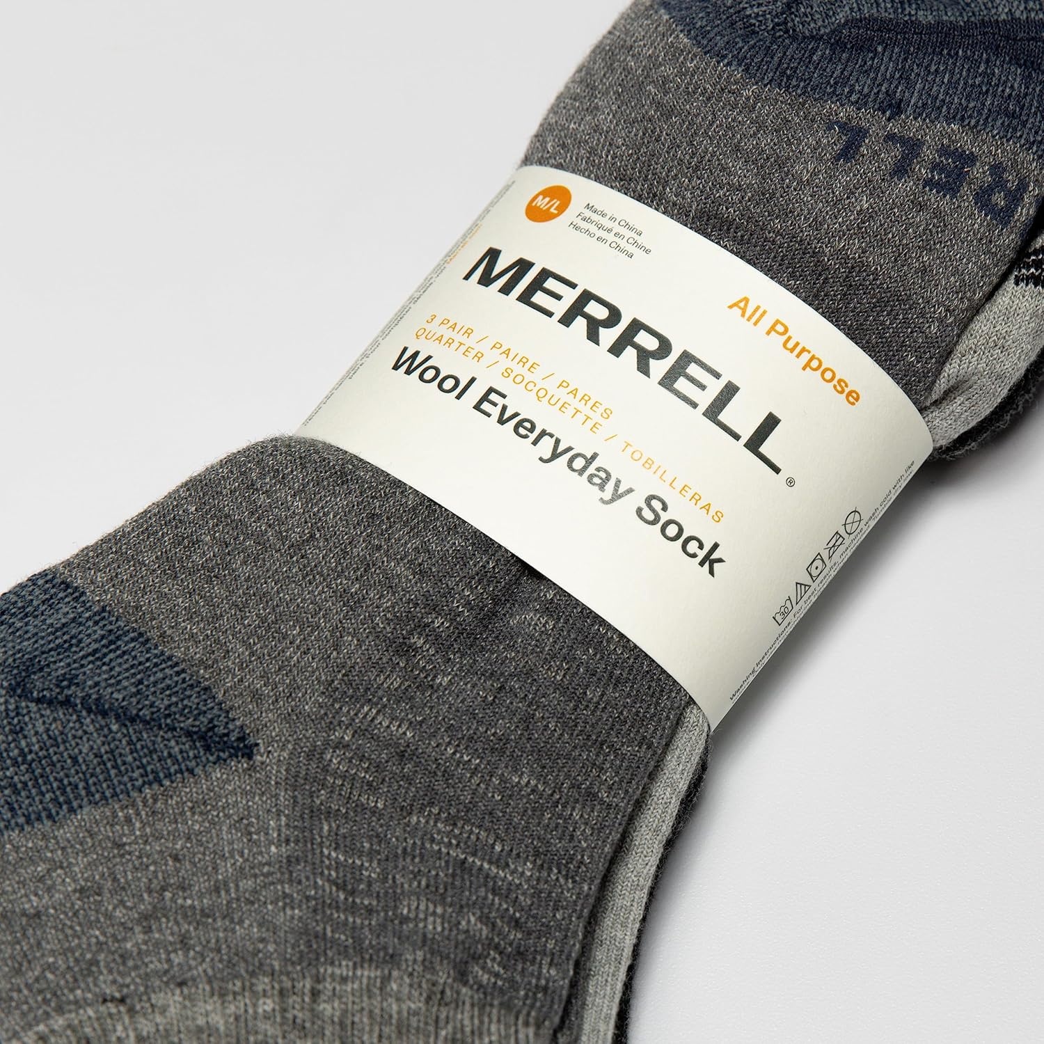 image:imageMerrell Unisex Adult Wool Hiking Ankle Socks 6PairsCharcoal Heather 3 Pairs