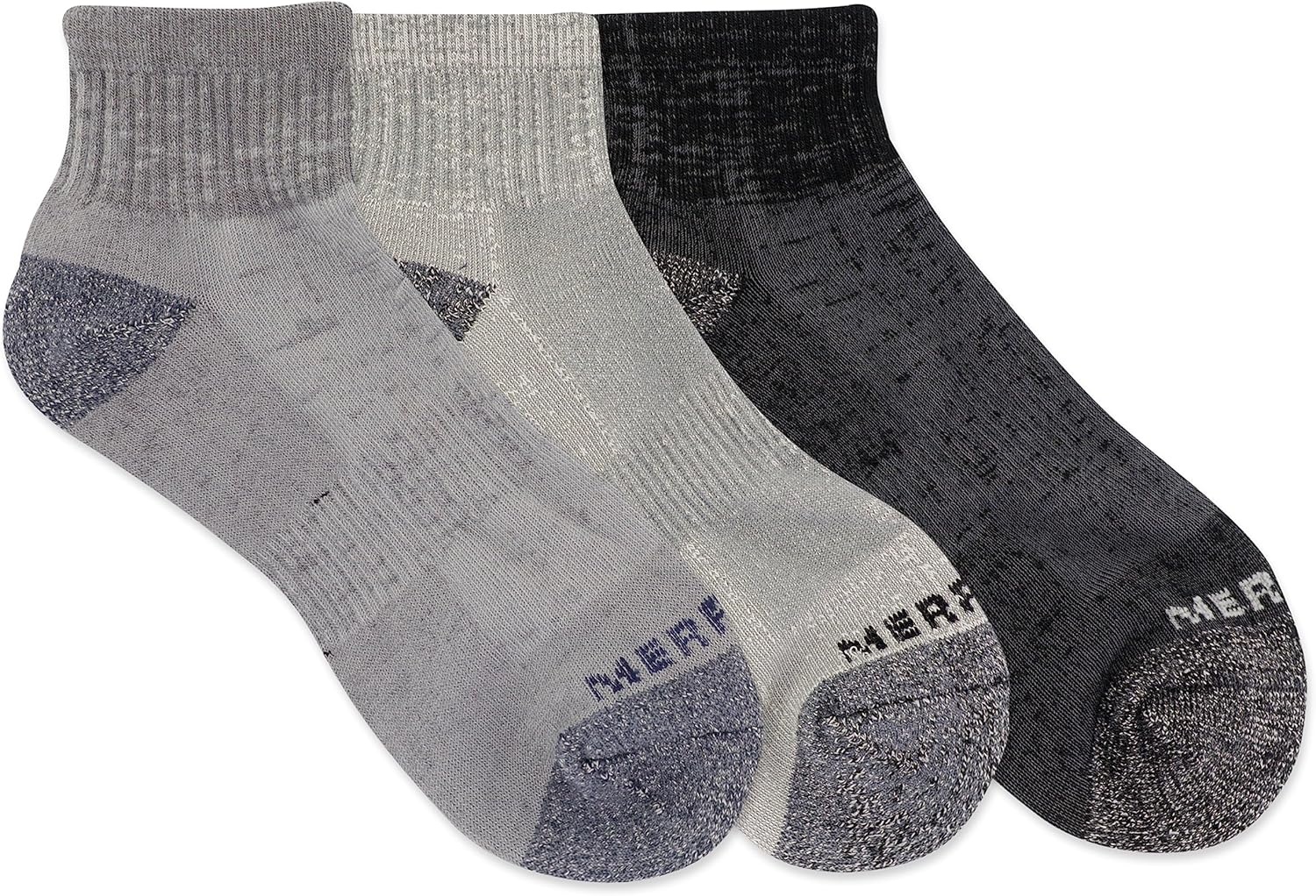 image:imageMerrell Unisex Adult Wool Hiking Ankle Socks 6PairsCharcoal Heather 3 Pairs