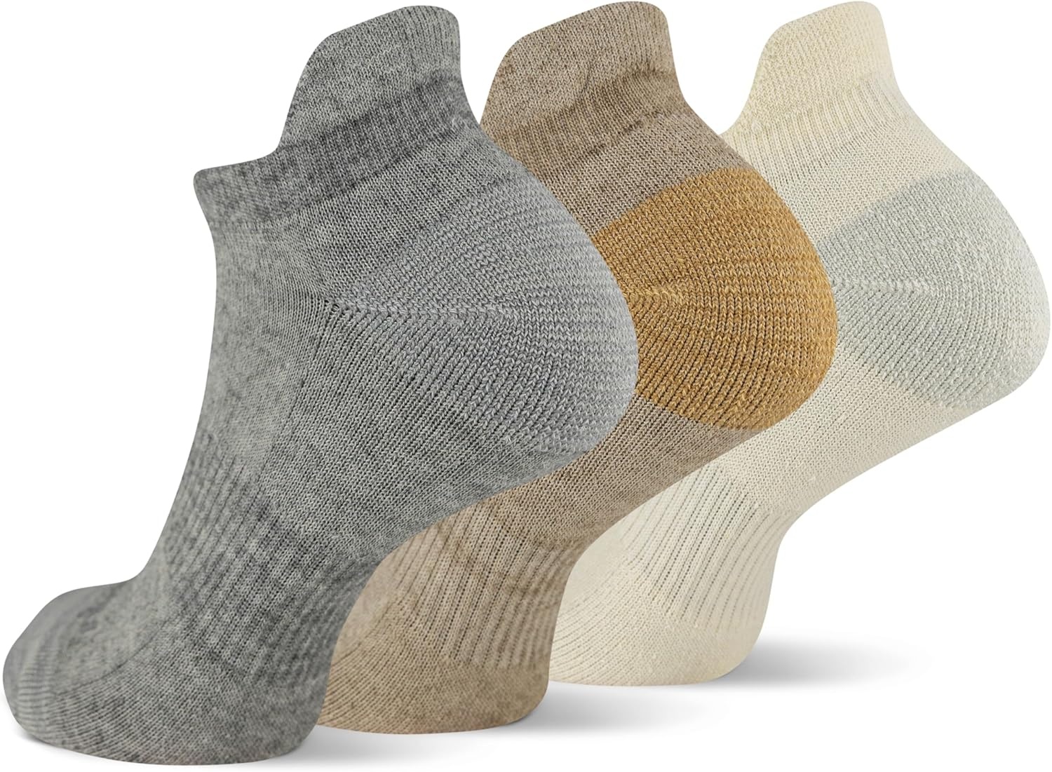 image:imageMerrell Unisex Adult Wool Hiking Crew Socks 3PackLight Tan Assorted