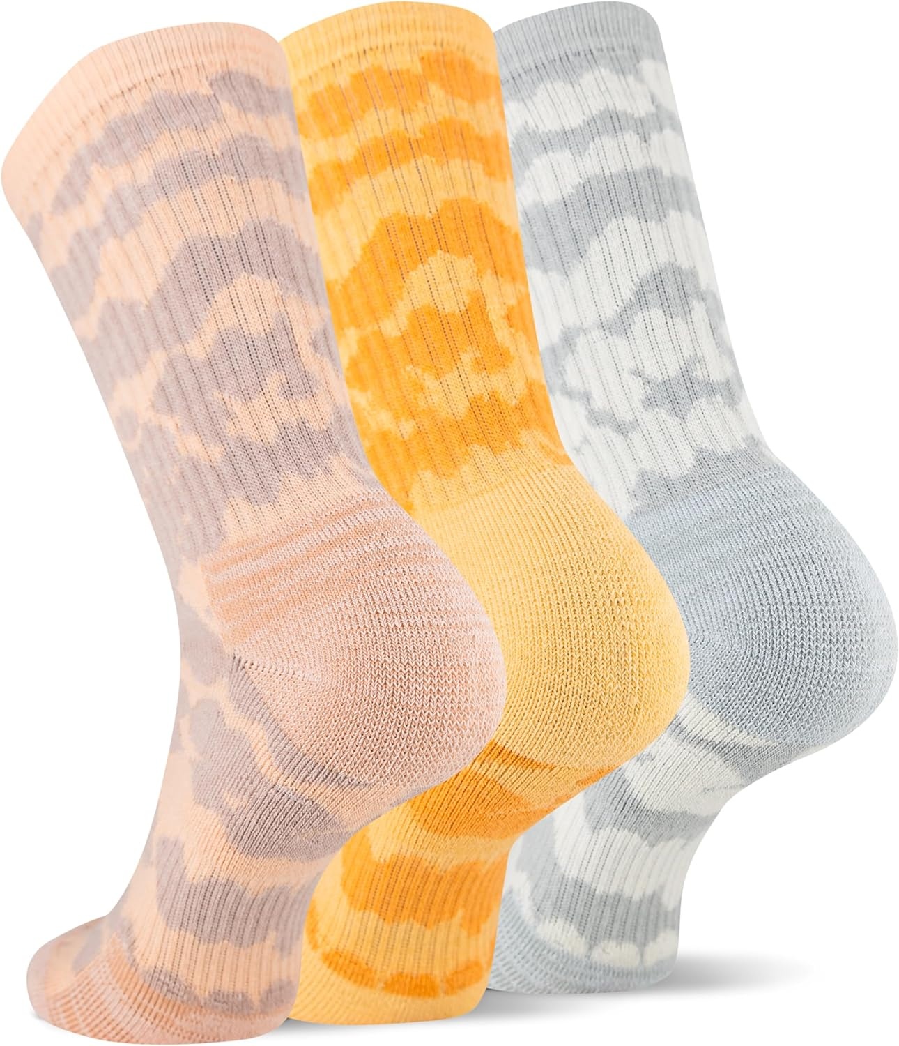 image:imageMerrell Unisex Adult Wool Hiking Crew Socks 3PackPeach Assorted