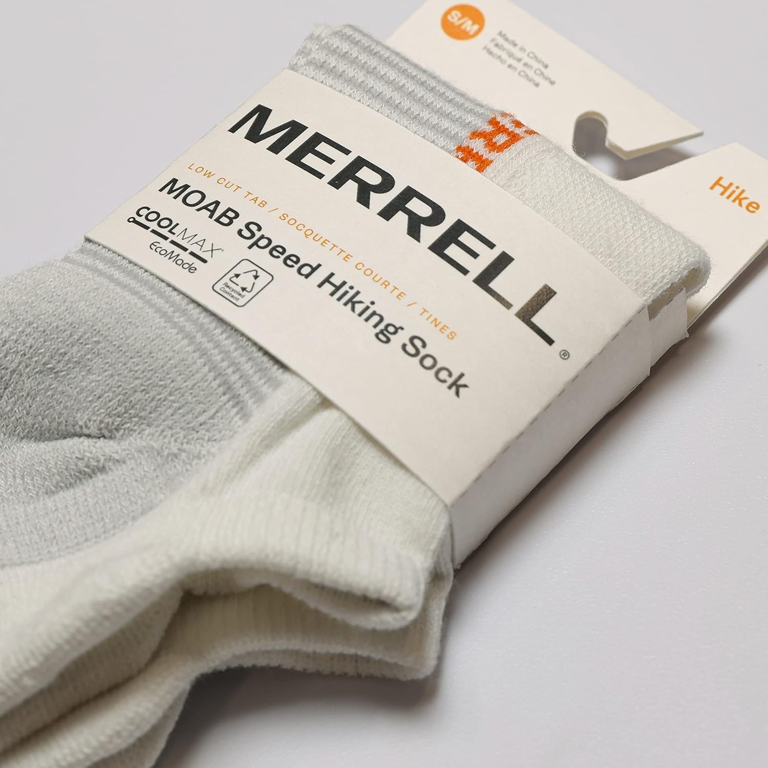 image:imageMerrell Unisex MOAB Speed Lightweight Hiker Sock 1 pair per packWhite